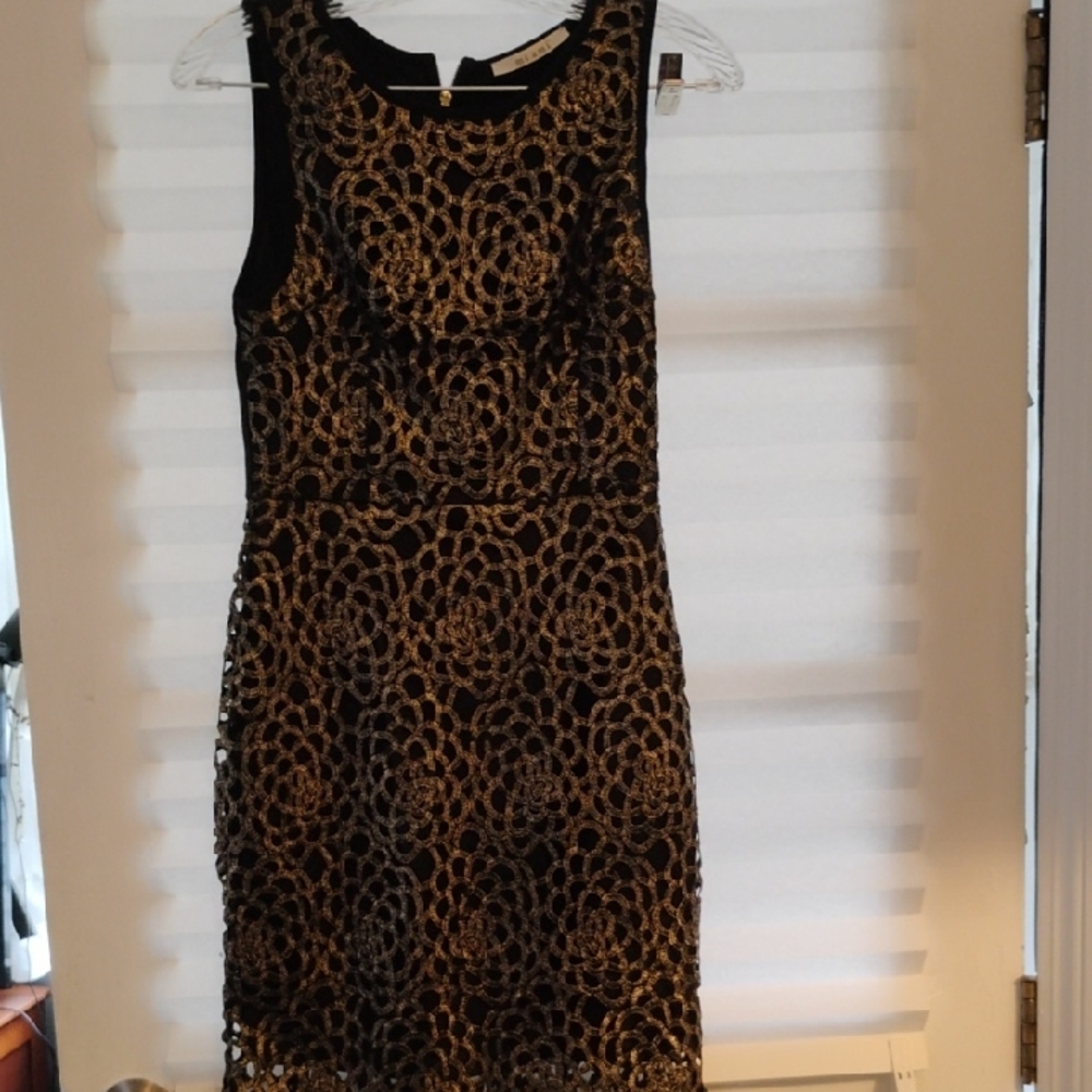 Miami Black and Tan Sheath Mini Dress